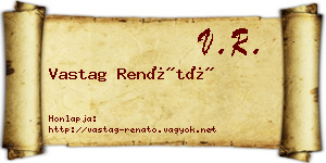 Vastag Renátó névjegykártya